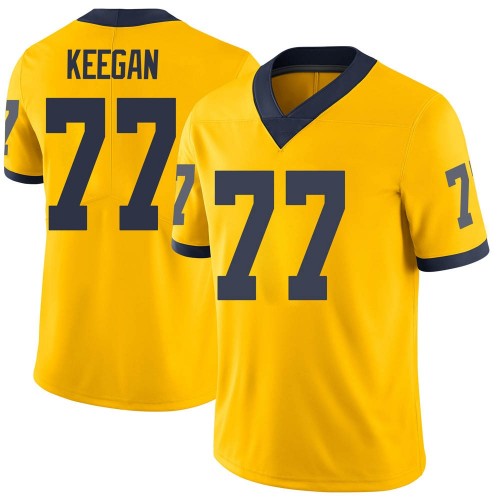 Trevor Keegan Michigan Wolverines Men's NCAA #77 Maize Limited Brand Jordan College Stitched Football Jersey WOI1854FA